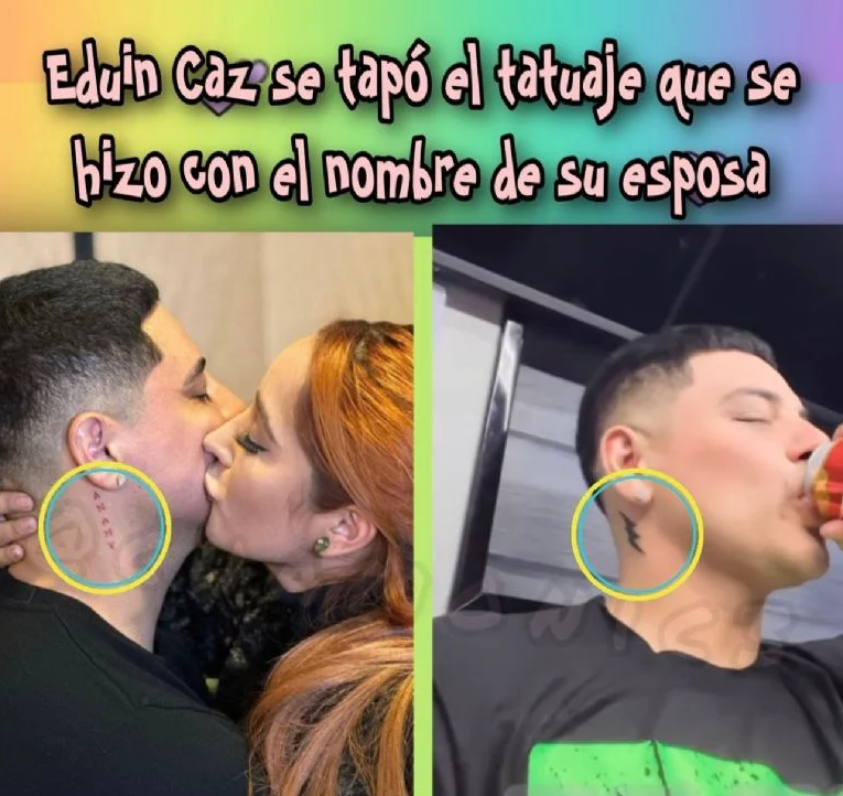 FOTO Eduin Caz se borra el tatuaje que tenía en honor a su esposa