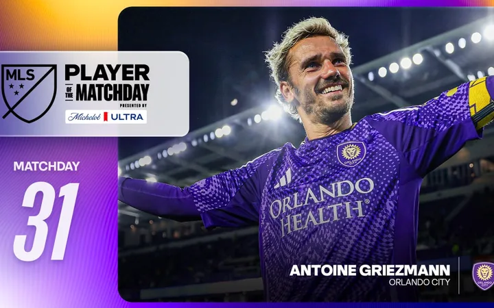 Antoine Griezmann en el cartel de Jugador de la Jornada 31 de la MLS.
