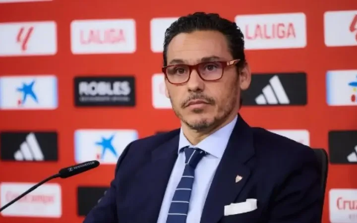 José María del Nido Carrasco durante una comparecencia del Sevilla.