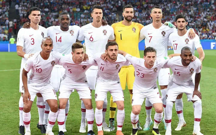 Selección de fútbol de Portugal, fotografía de archivo.