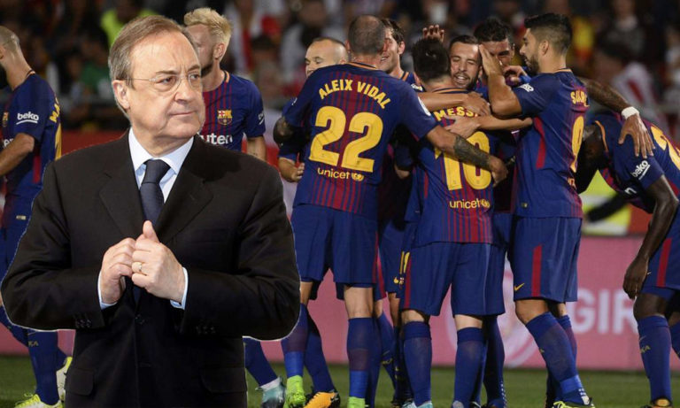 Florentino Pérez amenaza con pagar cláusula de una de las figuras de Barcelona.