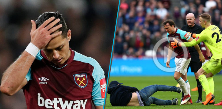 Vídeo: Chicharito en problemas, afición del West Ham entra a agredir a sus jugadores.