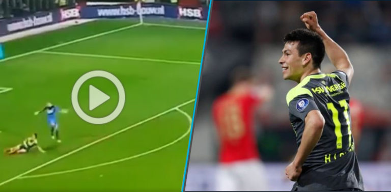 Vídeo: Hirving Lozano anota el gol más extraño de su carrera.