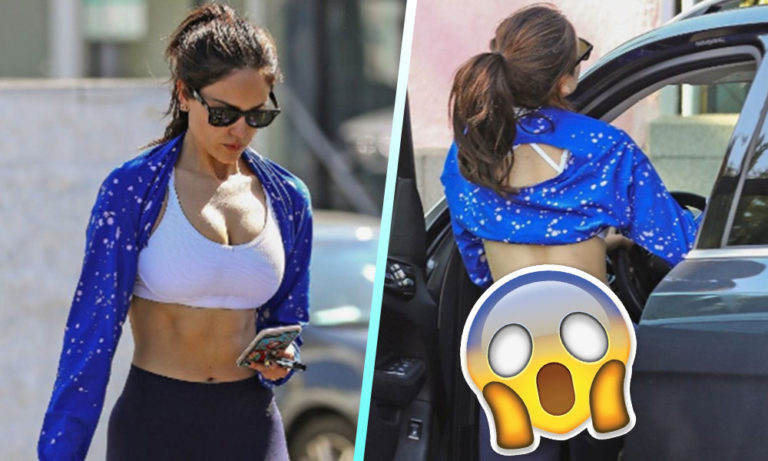 Eíza González enseña todo en transparentes leggins y rompe el internet