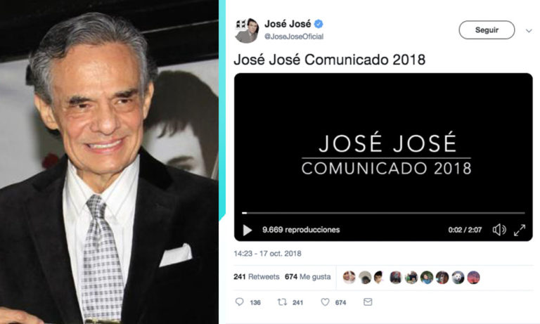 José José estremece a sus fans al reaparecer en extraña grabación