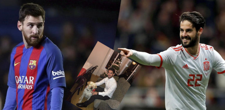 Insólito: Isco revela la razón por el que llamó Messi a su perro.