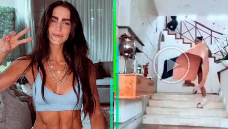 VIDEO: Bárbara de Regil sufre aparatosa caída en plena transmisión en vivo
