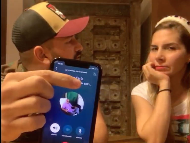 VIDEO: Américo Garza se comunica con la familia de Karla Luna durante transmisión en vivo