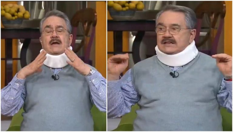 Pedro Sola desata polémica tras aparecer con collarín
