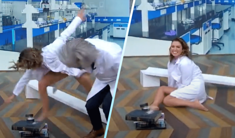 VIDEO: Laura G sufre aparatosa caída en Venga la Alegría