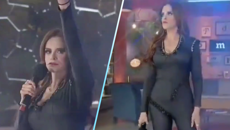 VIDEO: A Lucía Mendez le falla el playback en vivo y hace tremendo berrinche