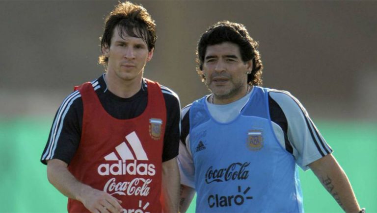 El bonito gesto de Messi a Maradona tras su operación