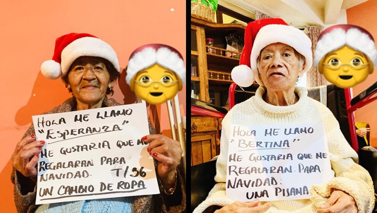 Adultos mayores piden regalos para Navidad en redes sociales