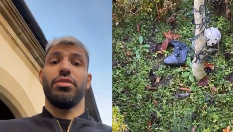 Video: ‘Kun’ Agüero se enoja jugando videojuegos y tira el control por la ventana