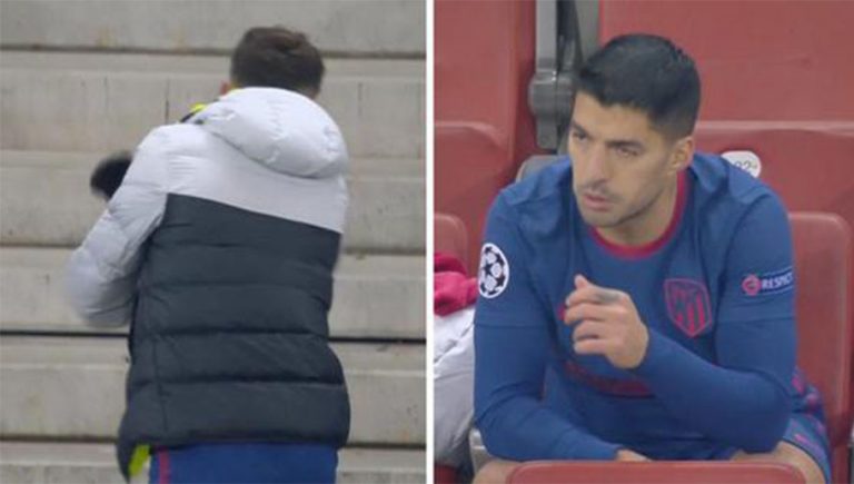 Video: Berrinche de Luis Suárez con el ‘Cholo’ Simeone tras salir de cambio