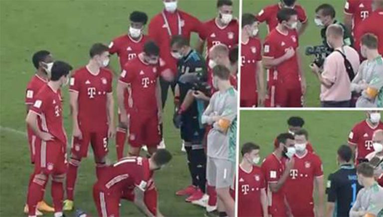 Video: Nahuel Guzmán encara a Lewandowski por su mano en el gol que le dio el triunfo al Bayern Múnich