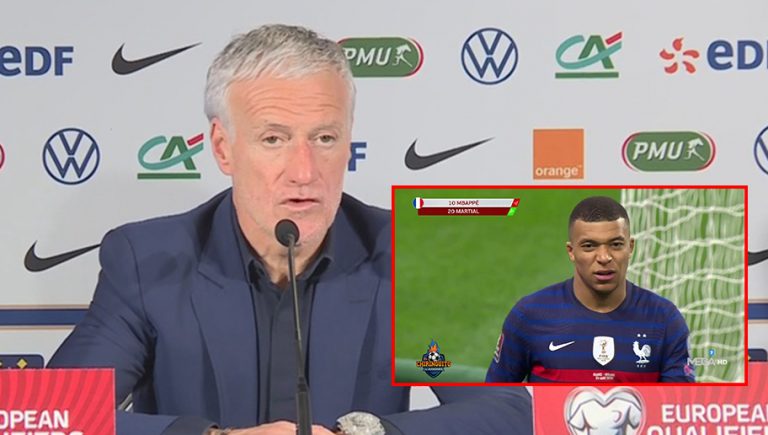 Didier Deschamps, entrenador de Francia, estalla contra Mbappé luego de sus gestos al salir de cambio