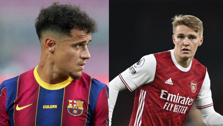 Real Madrid, Barcelona y Arsenal interesados en un trueque entre Coutinho y Odegaard