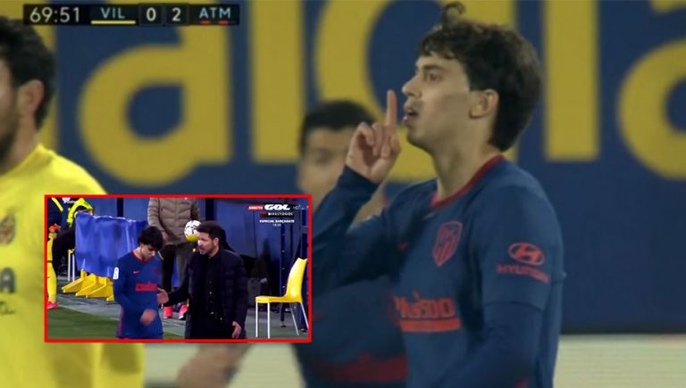 Video: ‘Cholo’ Simeone regaña a Joao Félix, que al meter el gol manda a callar a la banca