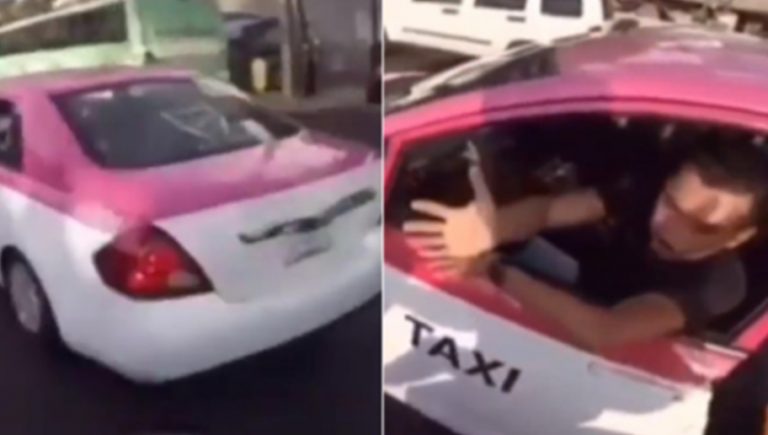 VIDEO: Taxista se vuelve viral por su reacción tras un altercado vial