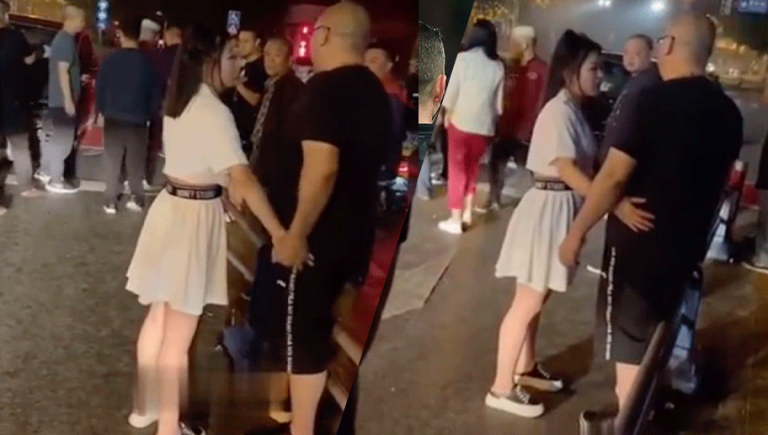 VIDEO: Mujer intenta coquetear con un hombre luego de haber chocado su auto