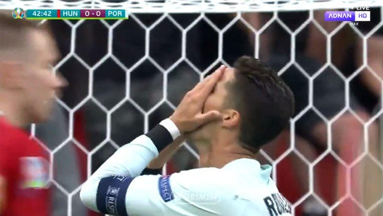 Video: ¡Era más difícil fallarla! Cristiano se pierde el récord de goles en la Eurocopa