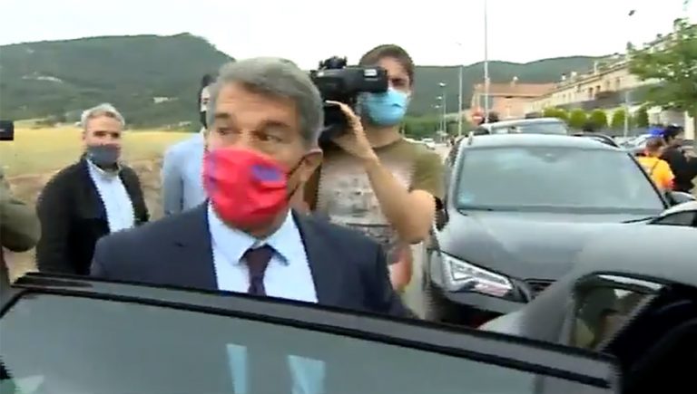 Video: ¿Asustado? La reacción de Laporta cuando le confirmaron el fichaje de Ancelotti por el Madrid