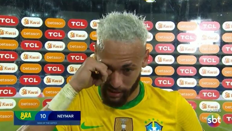 Video: Neymar rompe en llanto tras exhibición ante Perú en la Copa América