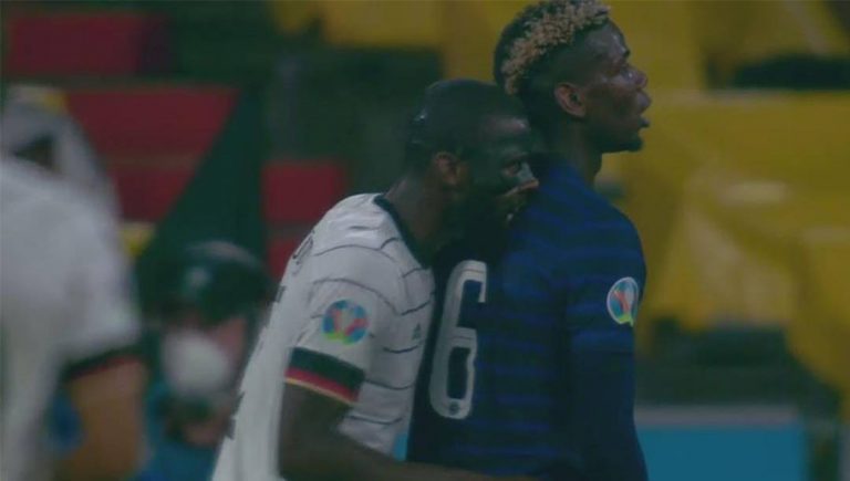 Video: ¿Y el VAR? Pogba se queja por mordida de Antonio Rüdiger