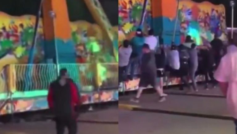 VIDEO: Captan el momento en que la falla de un juego mecánico genera pánico entre los asistentes