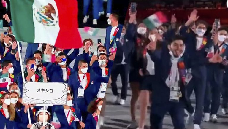 VIDEO Juegos Olímpicos de Tokio: Mexicano se quita el cubrebocas durante la inauguración