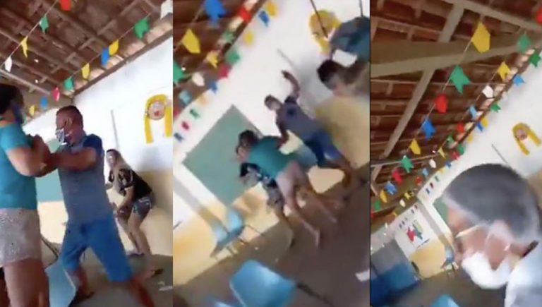 VIDEO: Hombre va con su amante a vacunarse y se encuentra a su esposa