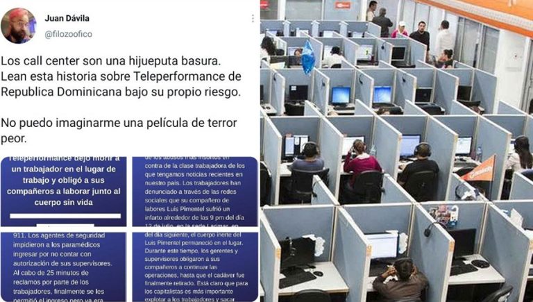 Denuncian a call center por “dejar morir a trabajador” y obligar a trabajadores a laborar junto al cuerpo