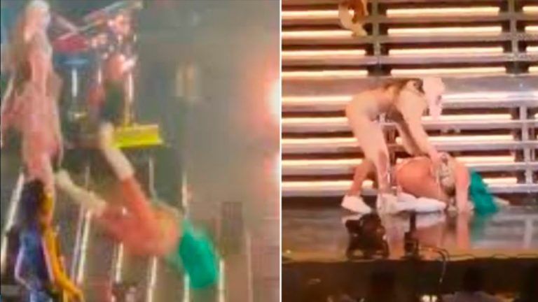 VIDEO: Así quedó Karol G tras sufrir aparatosa caída en pleno concierto