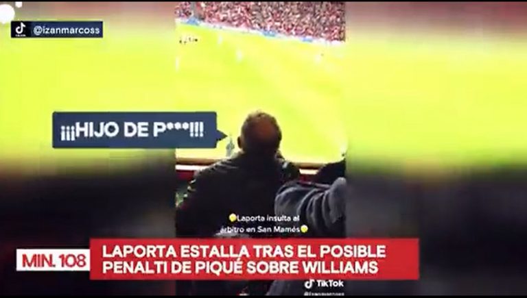 Video: Joan Laporta pierde los estribos e insulta al árbitro en plena eliminación del Barcelona