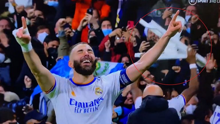 Video: el curioso festejo con una silla de David Alaba tras remontada del Madrid