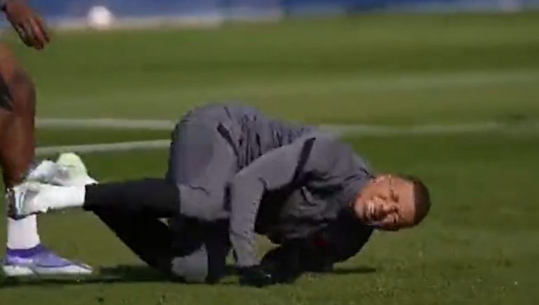 Video: el momento exacto de la lesión de Mbappé en el entrenamiento previo al partido contra el Madrid