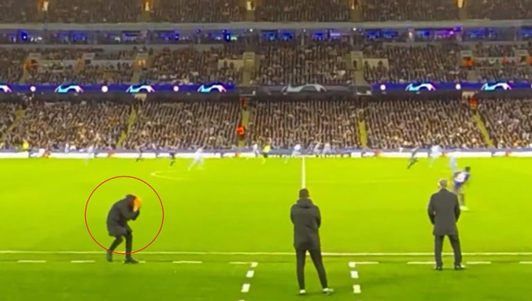 Video: la reacción de Pep Guardiola en la banca al golazo de Vinicius Jr