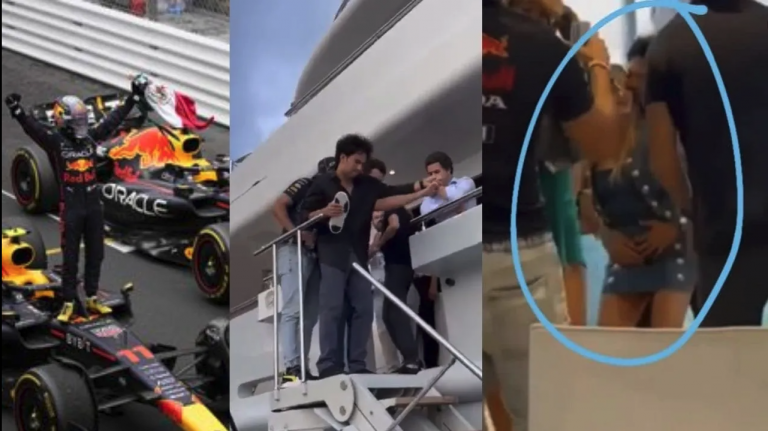 Checo Pérez rompe el silencio sobre supuesta infidelidad en festejo por su victoria en Mónaco