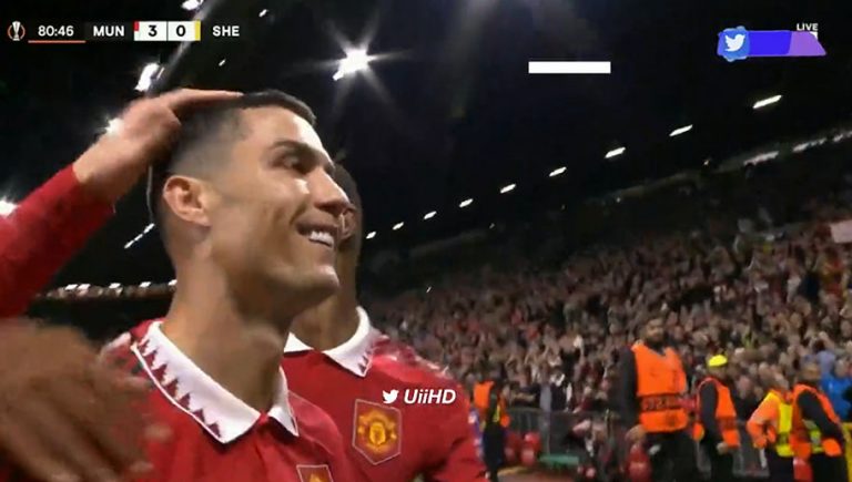 Video: el nuevo festejo de Cristiano tras romper su sequía ante el Sheriff
