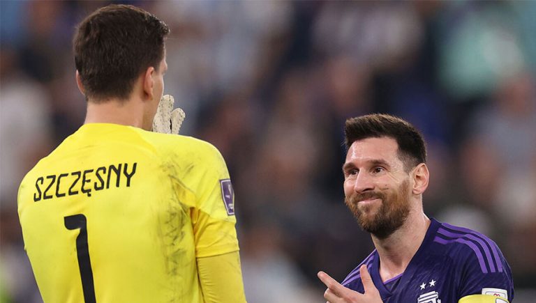 Szczesny revela la apuesta que perdió con Messi sobre el penal del partido de ayer