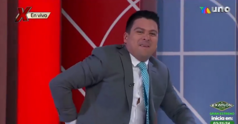 VIDEO: Carlos Quirarte sufre aparatosa caída en plena transmisión de “Al Extremo”