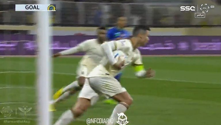 Video: el primer gol de Cristiano Ronaldo con el Al Nassr al minuto 92