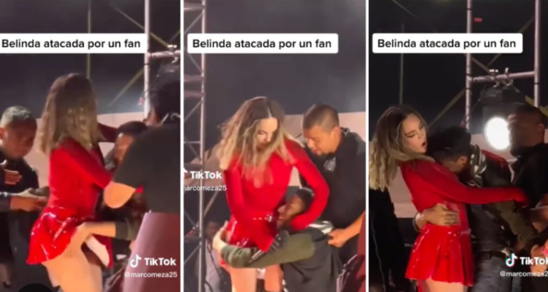 VIDEO: Belinda envía mensaje tras ser atacada por un fan en el escenario