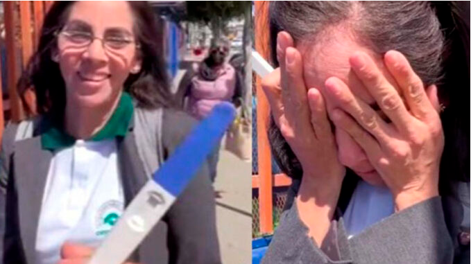 Maestra de Conalep se entera que está embarazada durante reto viral de TikTok