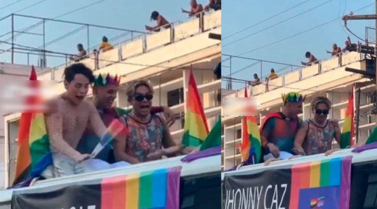 VIDEO: Kunno sufre aparatosa caída en carro alegórico en plena marcha del Pride