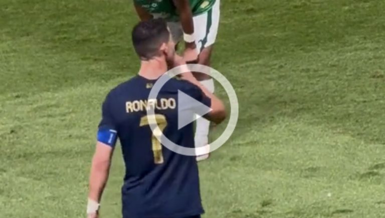 Video: la reacción enfurecida de Cristiano a los cánticos de “Messi” en Arabia Saudita