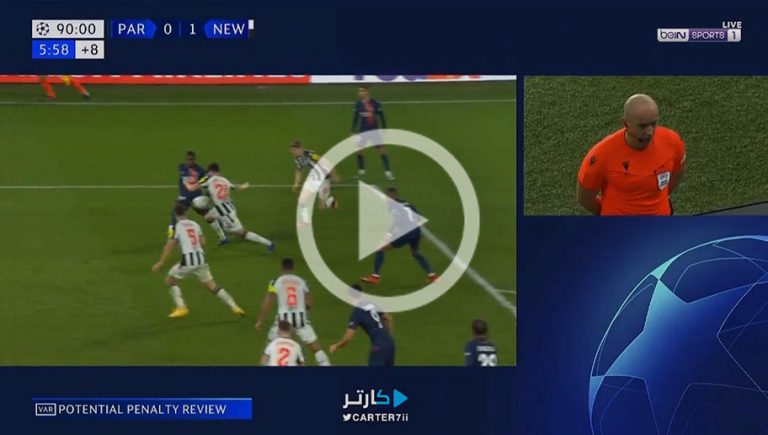 Video: la mano de Newcastle que marcaron como penal para el PSG