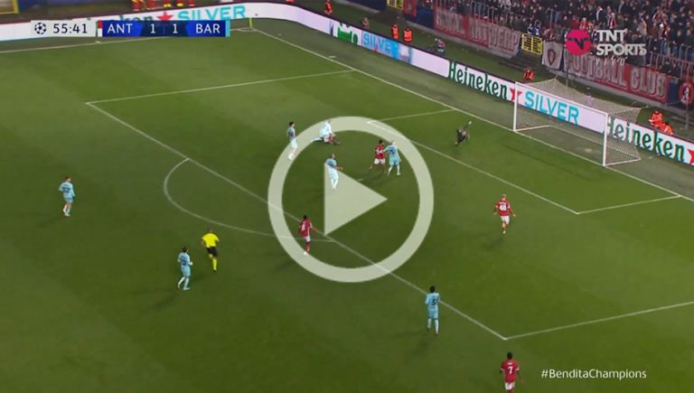 Video: el golazo de Vincent Janssen al FC Barcelona en la UEFA Champions League