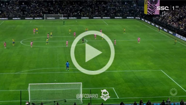 Video: el golazo desde media cancha del Al-Nassr al Inter de Miami